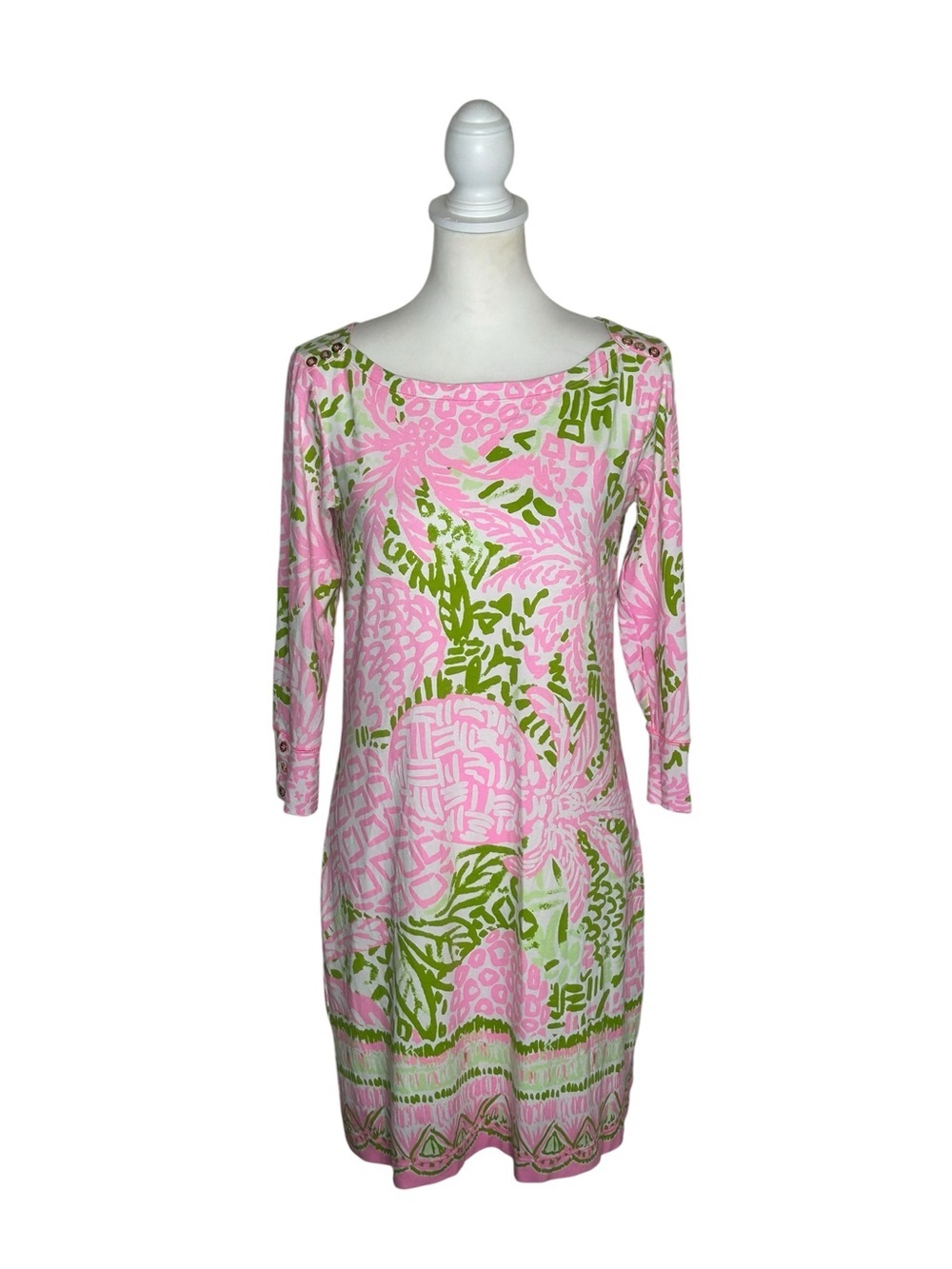 Lilly Pulitzer Sophie Pink Sunset Home Slice Shift Dress EUC Sz M
Resortwear